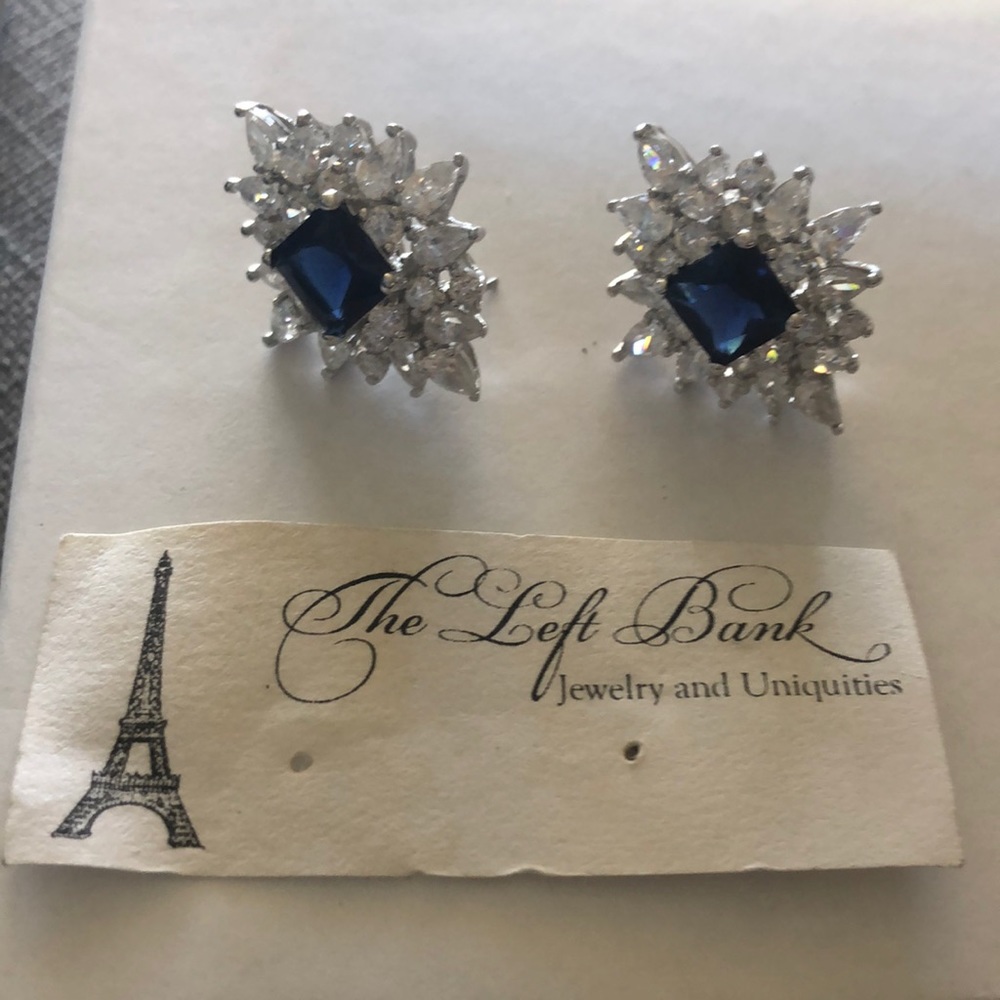 Silver cubic zirconia earrings - Picture 5 of 6